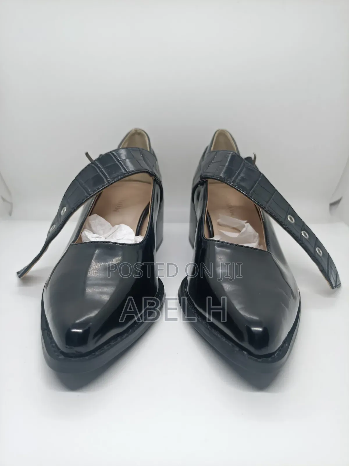 Japanese Moussy Black Leather Heels