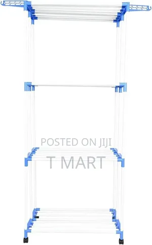 4-Tier Large Capacity Laundry Drying Rack ባለ 4 ደረጃ የልብስ ማስጫ