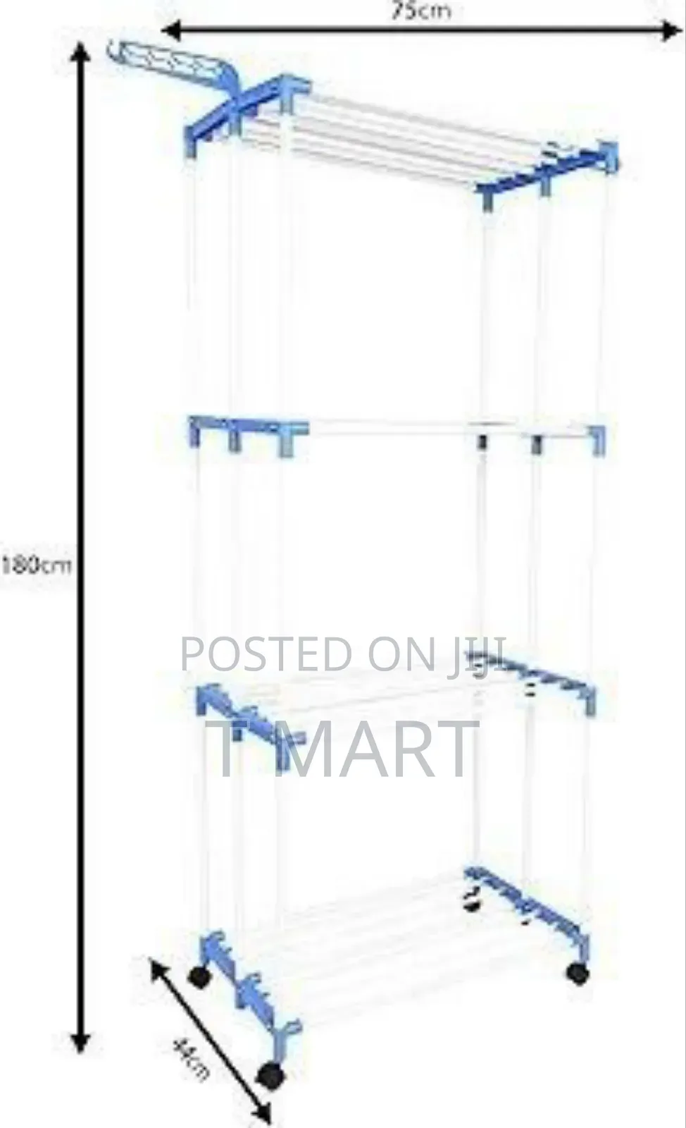 4-Tier Large Capacity Laundry Drying Rack ባለ 4 ደረጃ የልብስ ማስጫ