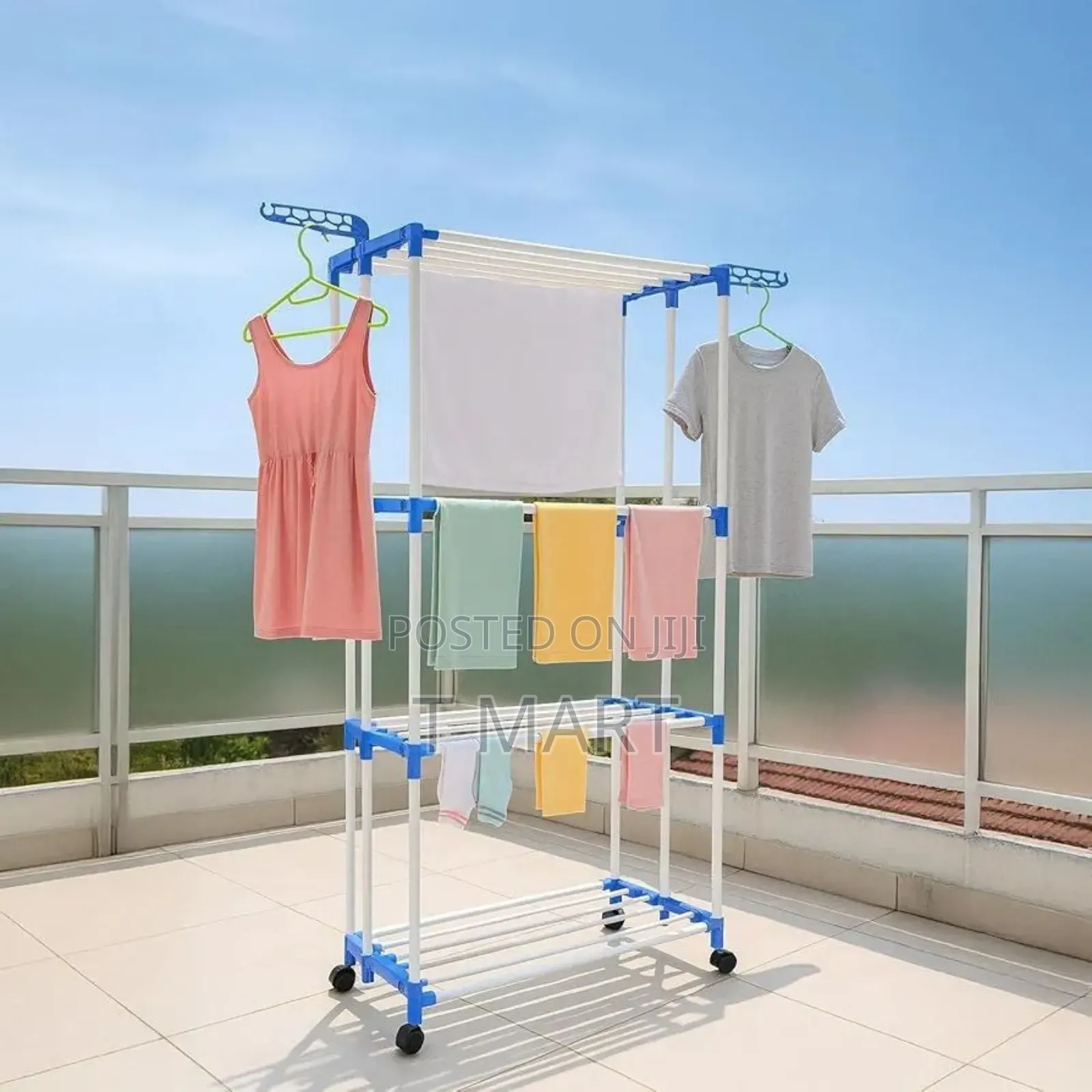 4-Tier Large Capacity Laundry Drying Rack ባለ 4 ደረጃ የልብስ ማስጫ