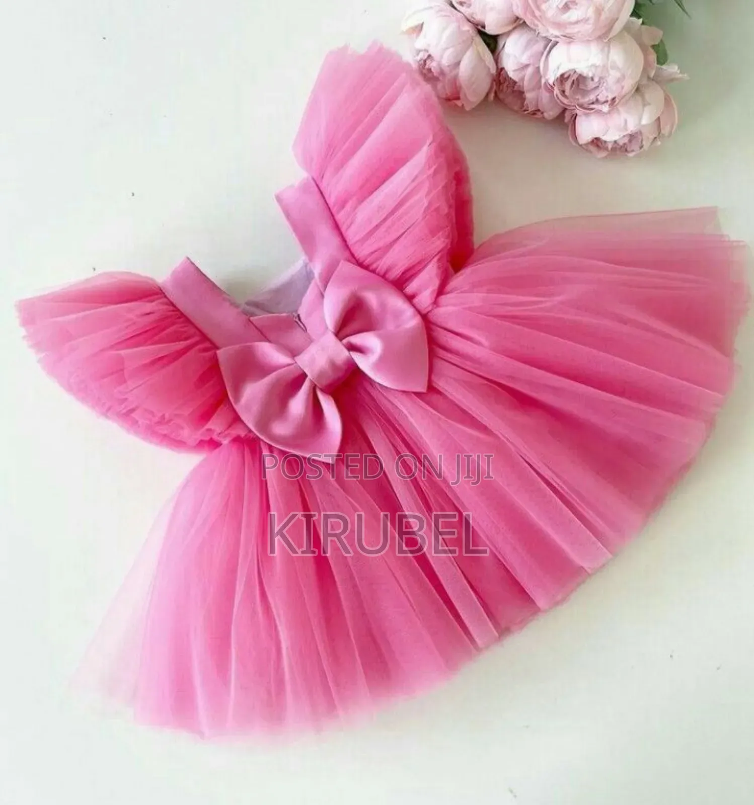 Pink Princess Tutu Dress With Bow – Baby Toddler Girls | Dyk Kids
