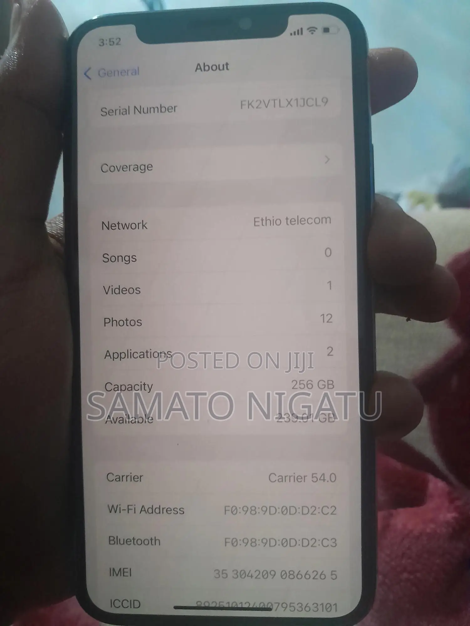 Apple iPhone X 256 GB Black