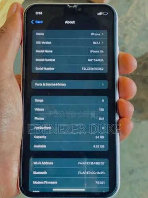 New Apple iPhone XR 64 GB White