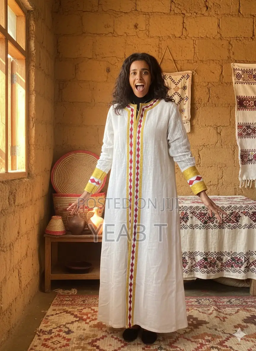 Women's Knee-Length Fetil Habesha Jacket