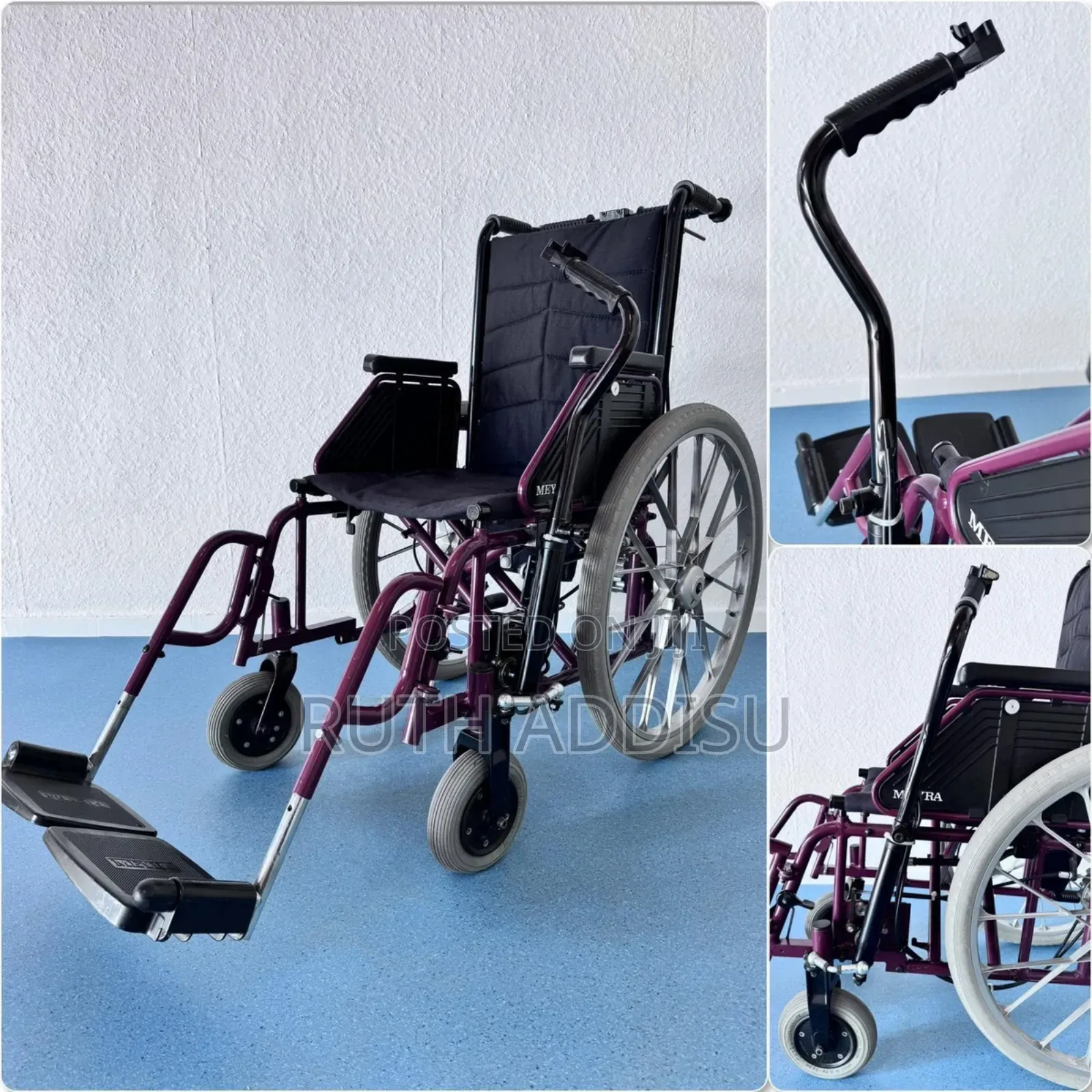 Double Handrail Wheelchair Vermeiren Hem አዲስ ዊልቸር የሚተጣጠፍ የአውሮፓ ስታንዳርድ