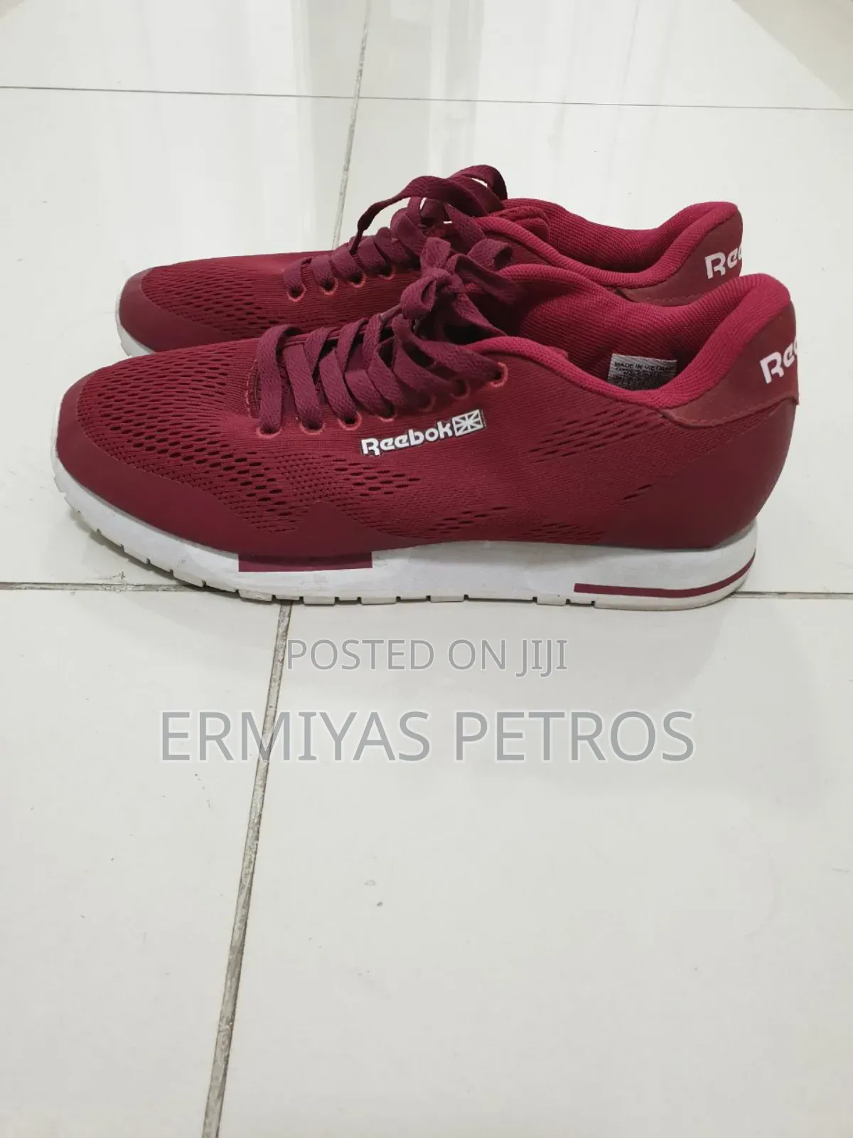 Burgundy Reebok Sneakers