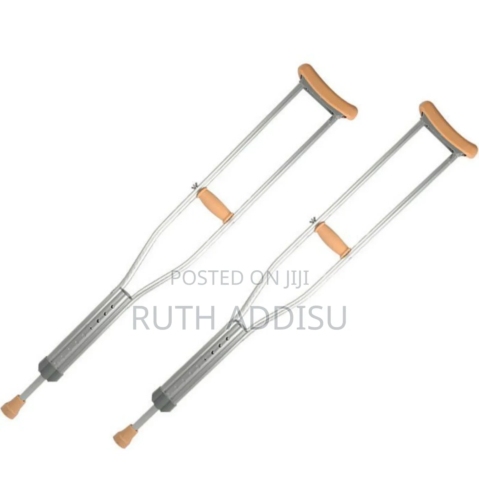 Adult Walking Crutches With Underarm Pad and Ethiopia Crutches Pair