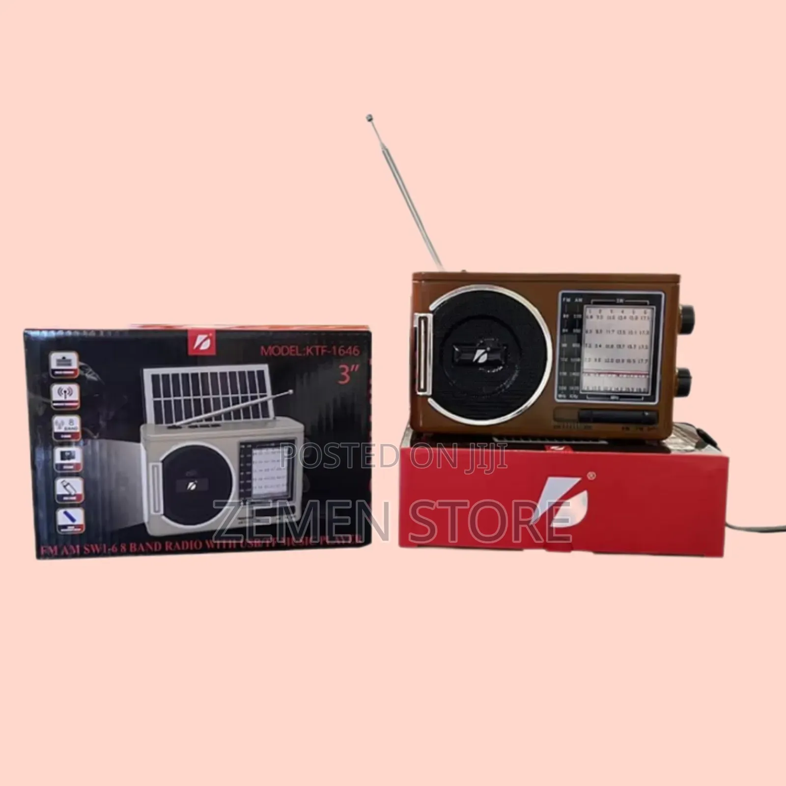 Solar Powered 8-Band Fm Radio Speaker - በፀሐይ ኃይል የሚሰራ ዘመናዊ ራድዮ