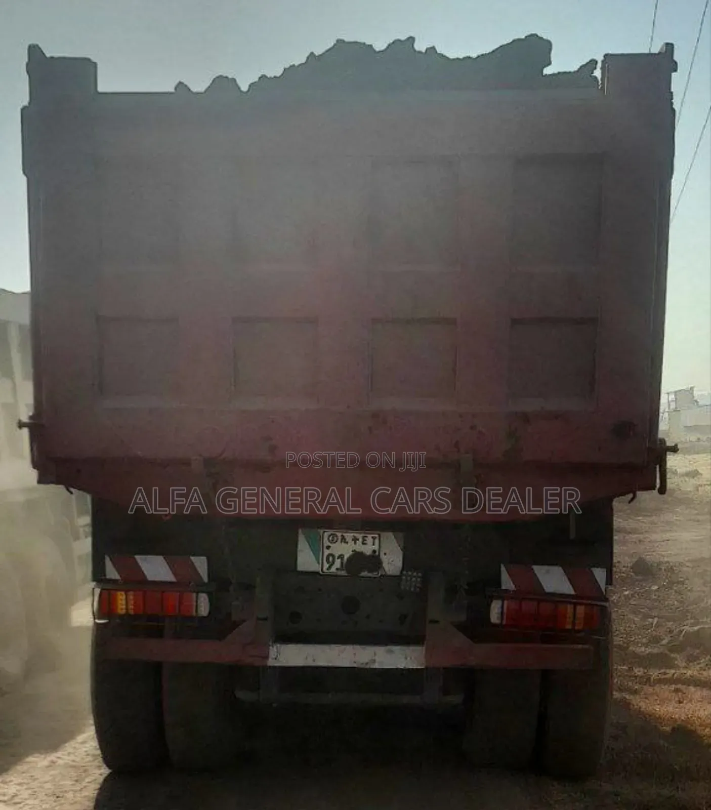 2017 ሲኖ ገልባጭ ታርጋ:91 ሺ ባንክ: 800 ሺ አለበት