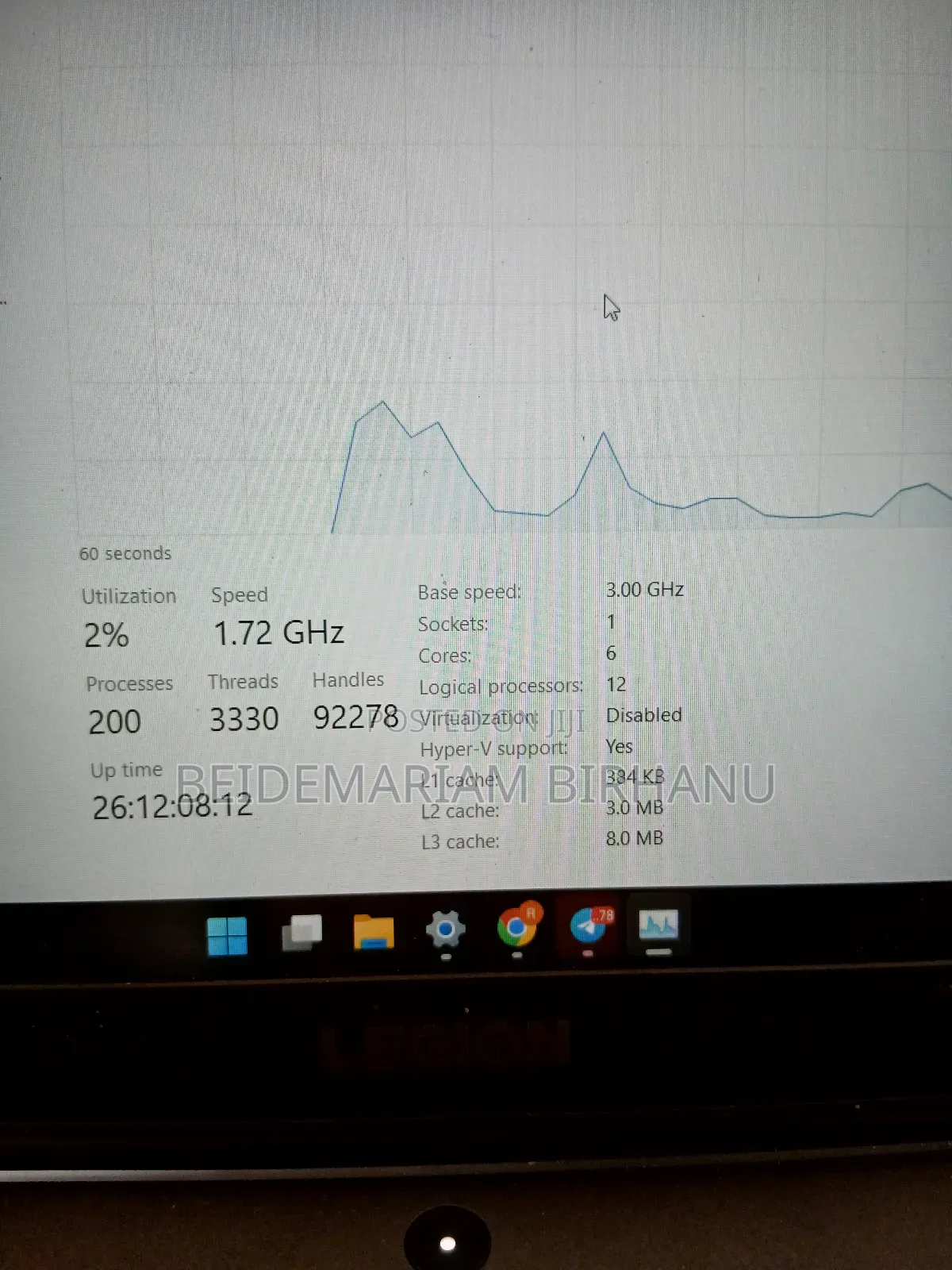 Laptop Lenovo Legion 5 16GB AMD Ryzen 5 SSD 1.5T