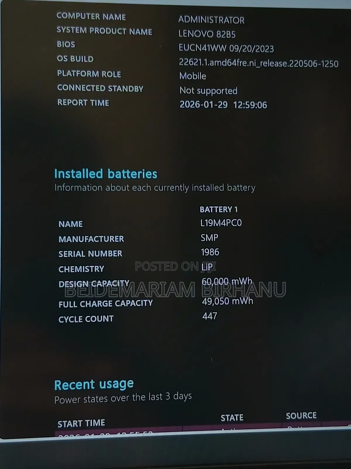 Laptop Lenovo Legion 5 16GB AMD Ryzen 5 SSD 1.5T