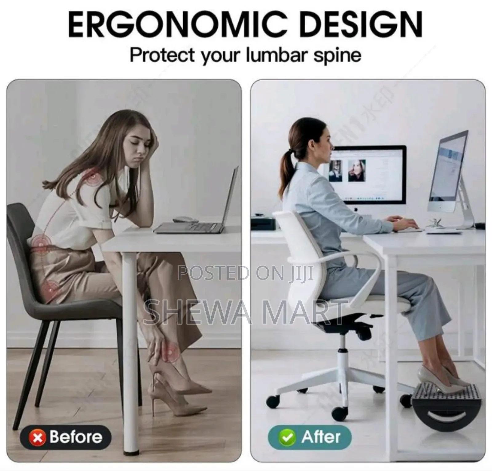 Foot Rest for Under Desk at Work - Ergonomic Foot Stools for Undeer
