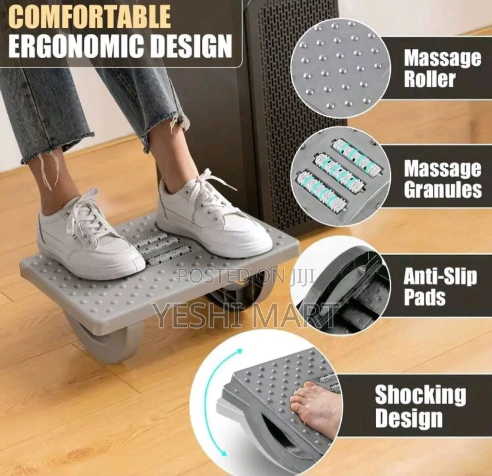 Foot Rest for Under Desk at Work - Ergonomic Foot Stools for Under Off