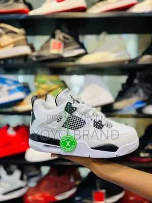 Air Jordan 4 Retro Military Black/White Master Quality Shoes