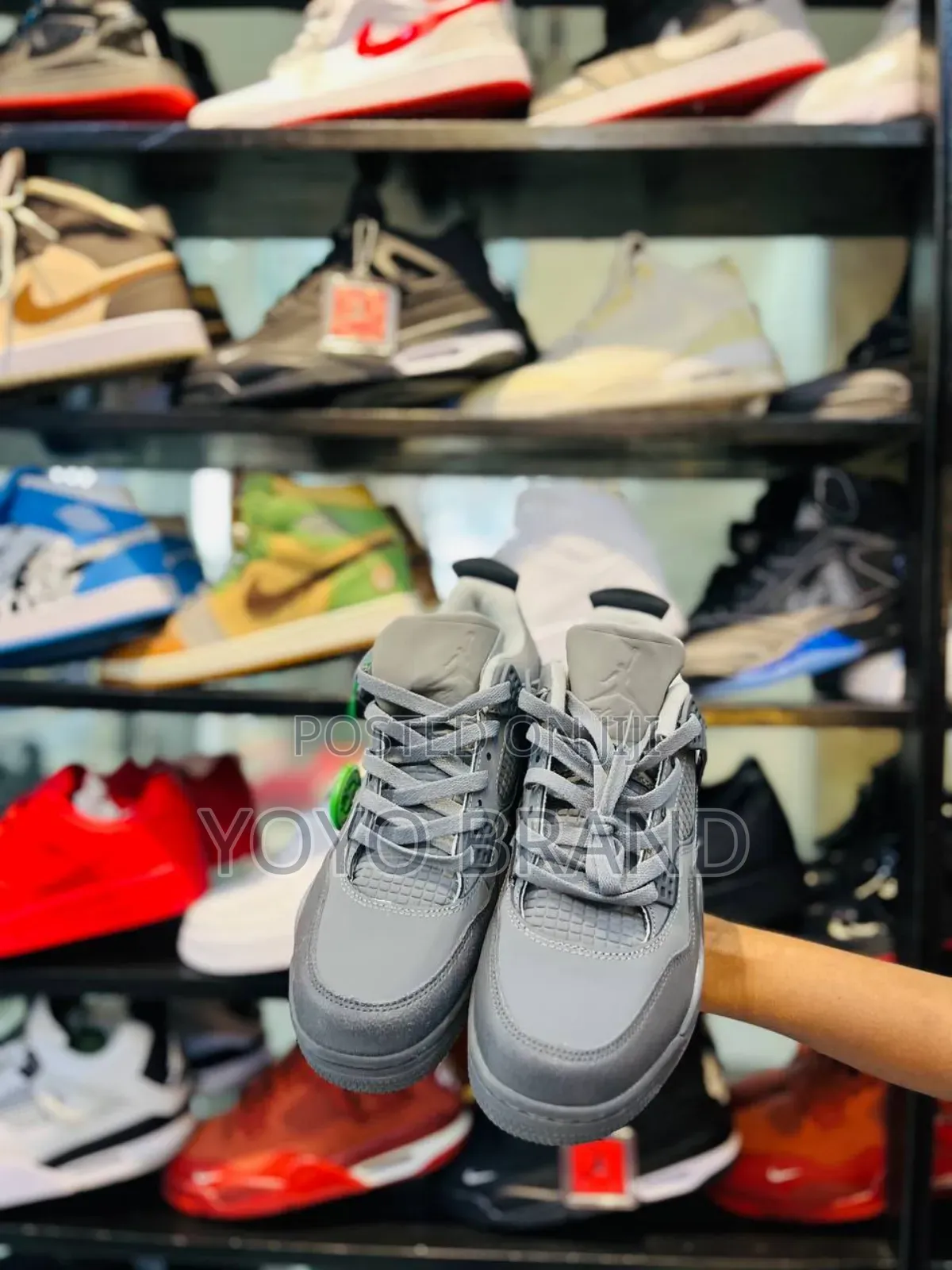 Air Jordan 4 Retro Se Paris Olympic Wet Cement Fashion Sneaker