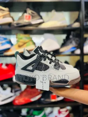 Air Jordan 4 Retro Travis Scott Cactus Jack Grey Fashion Sneaker