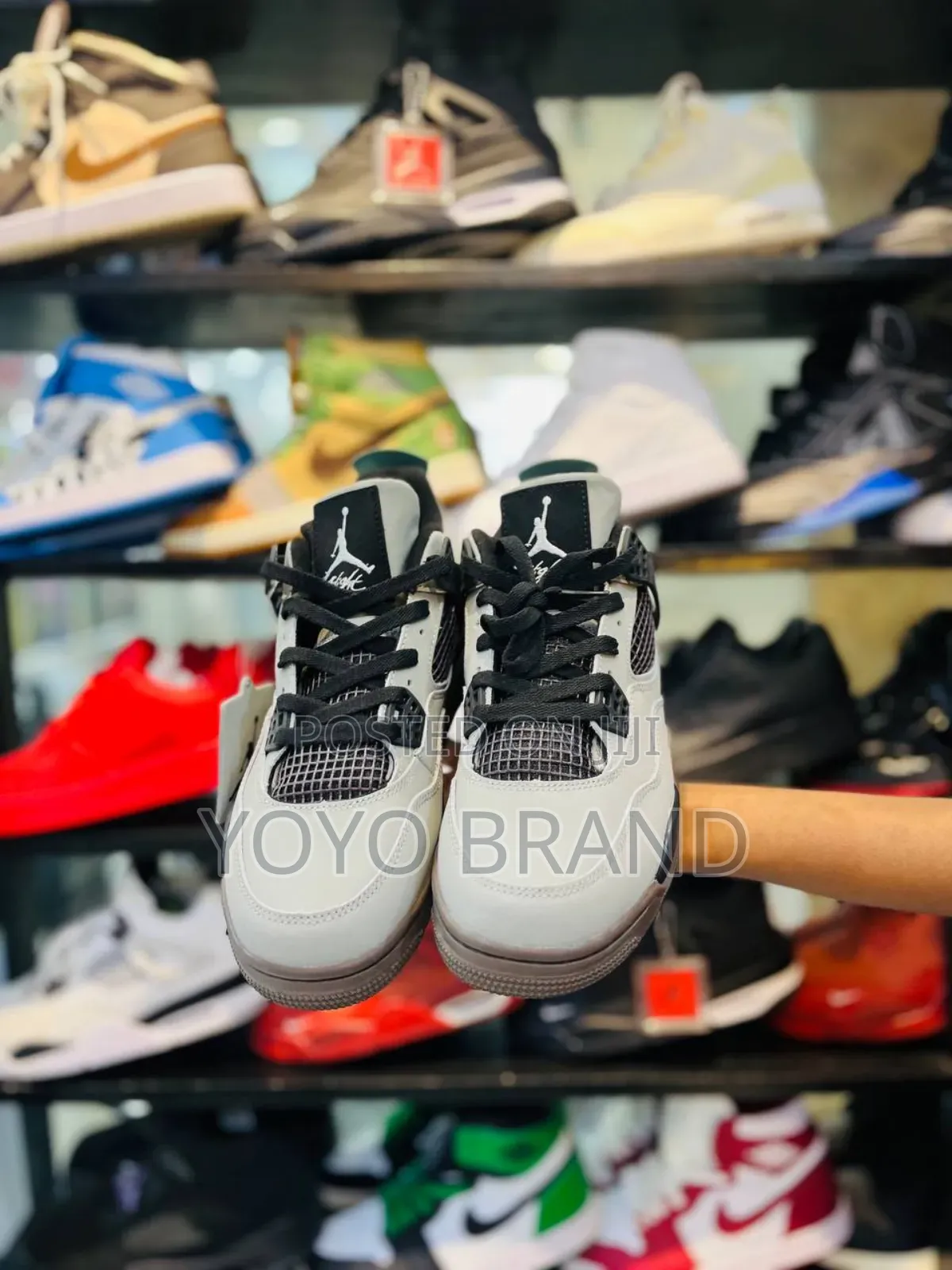 Air Jordan 4 Retro Travis Scott Cactus Jack Grey Fashion Sneaker