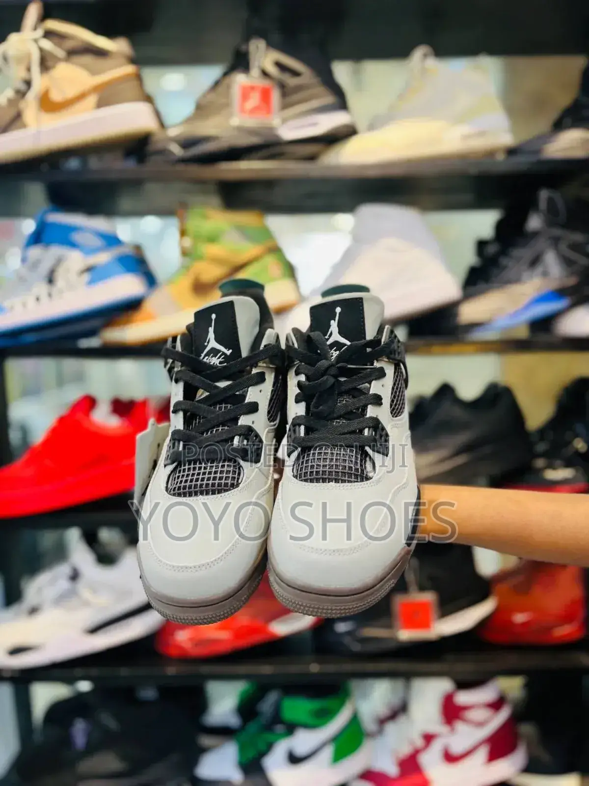 Air Jordan 4 Retro Travis Scott Cactus Jack Grey Fashion Sneaker