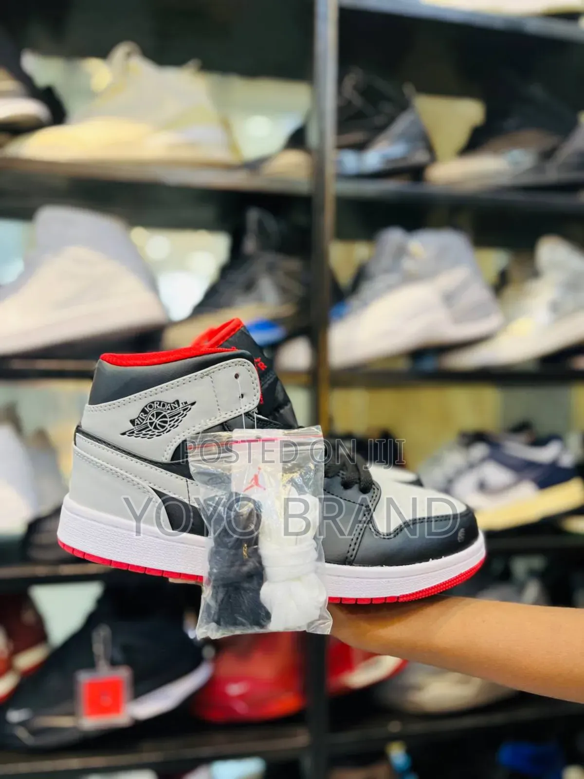 Air Joran 1 Mid Gs Black Cement Grey Fire Red Fashion Shoes