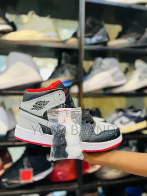 Air Joran 1 Mid Gs Black Cement Grey Fire Red Fashion Shoes