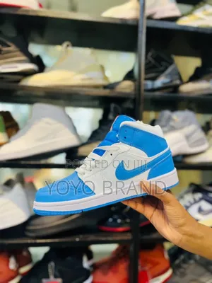 Air Jordan 1 Mid Gs Game Winner White /Blue Fashion Boots