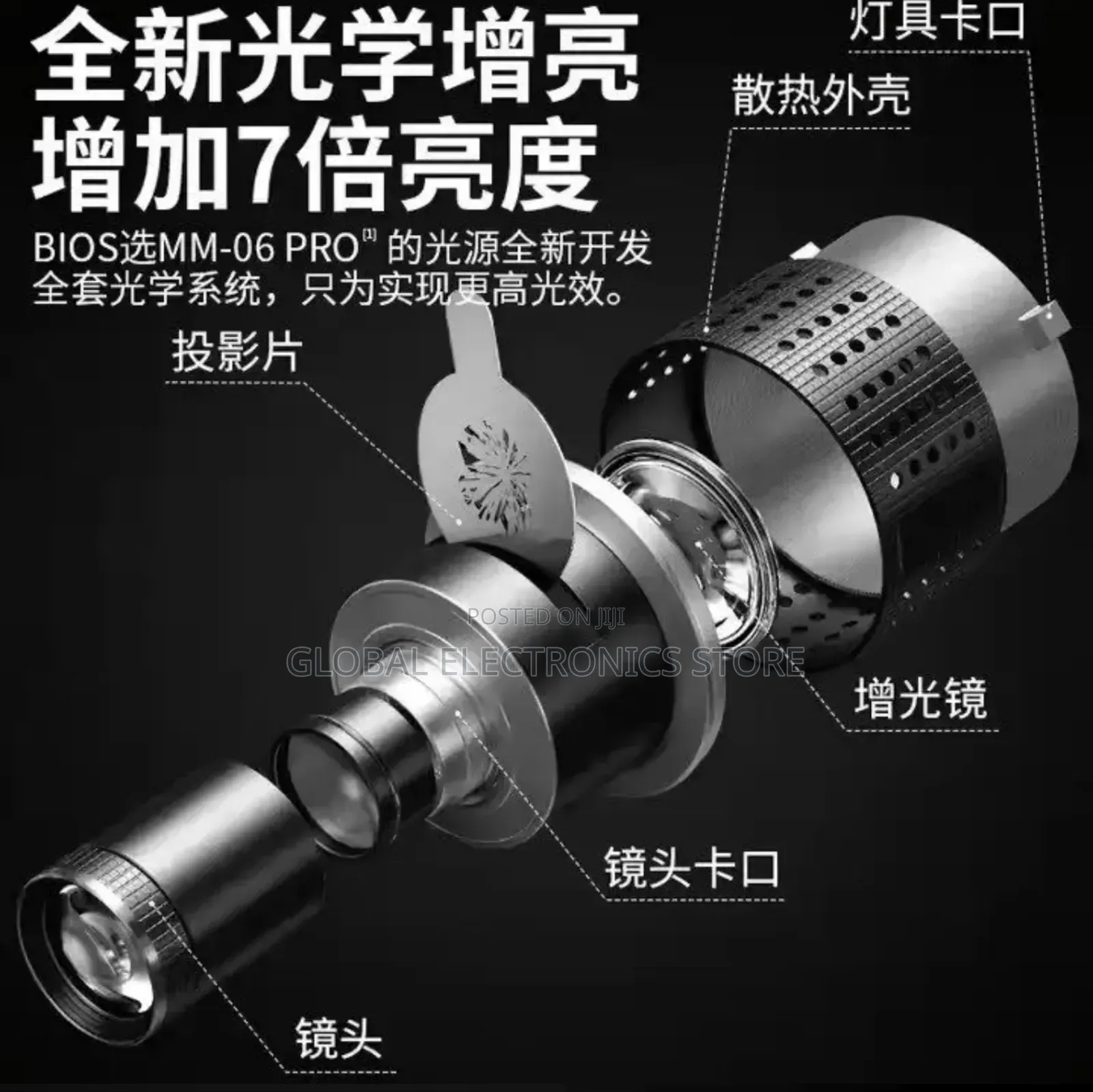 Bowens Mount Photography Studio Conical Optical Snoot for Godox Jinbei