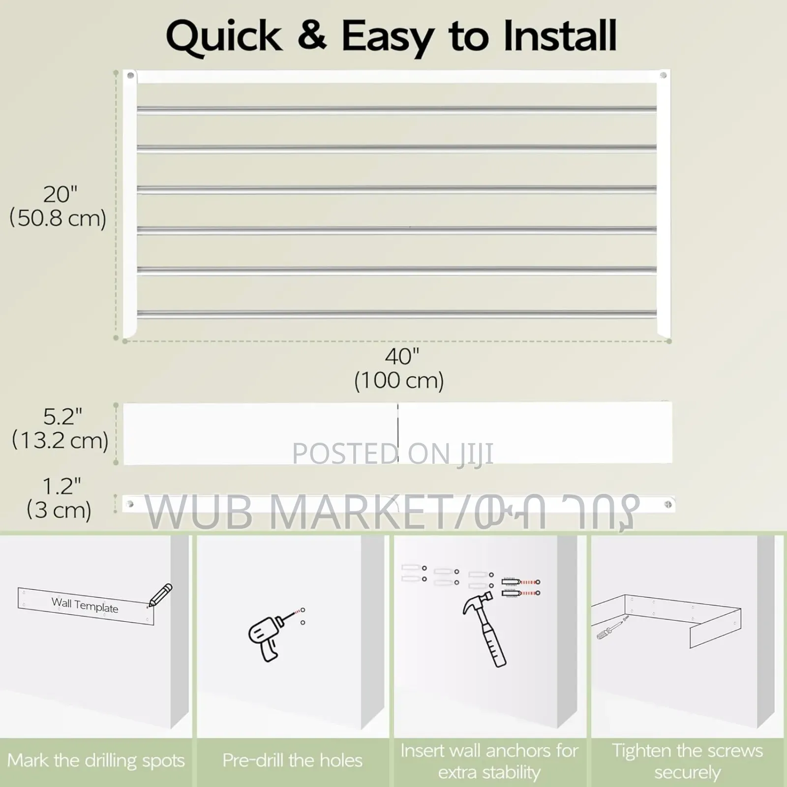 Wall Mounted Foldable Cloth Rack