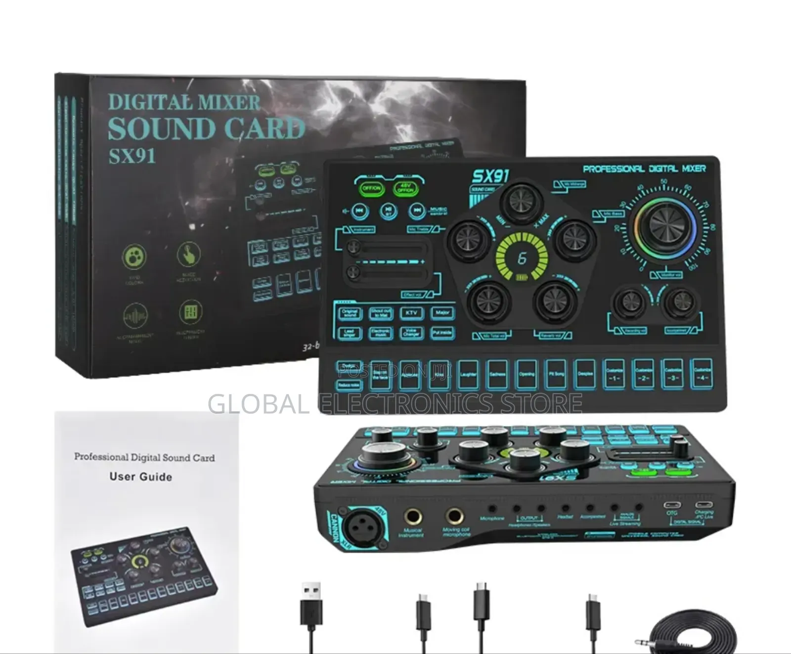Live Sound Card Usb Sound Mixer Professional Audio Mixing Console