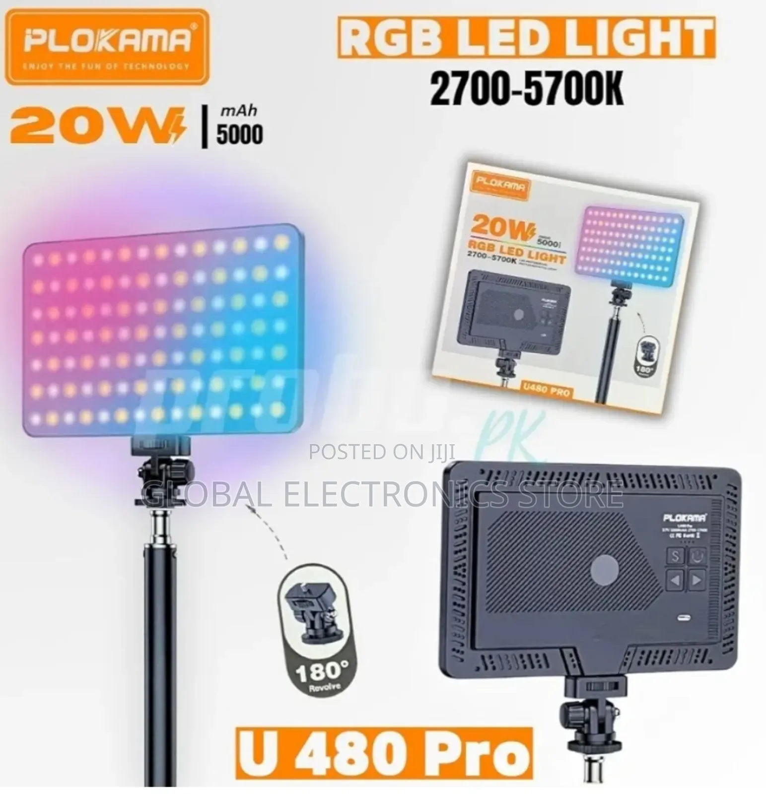 Plokama Rechargeble 20w Photography Flash Light