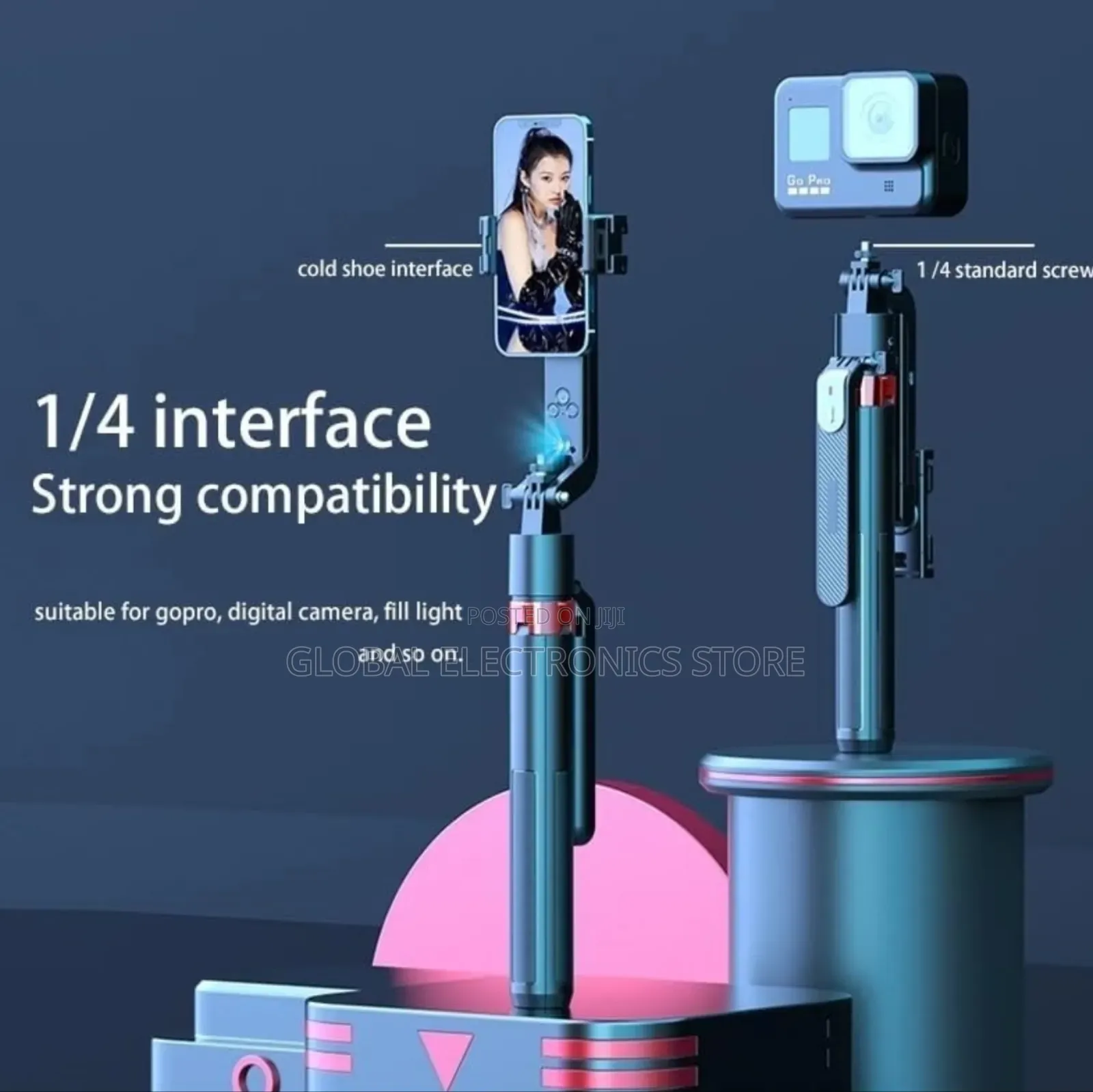 Auto Face Tracking Gimbal Tripod - 360° Rotating Smart Shooting Holder
