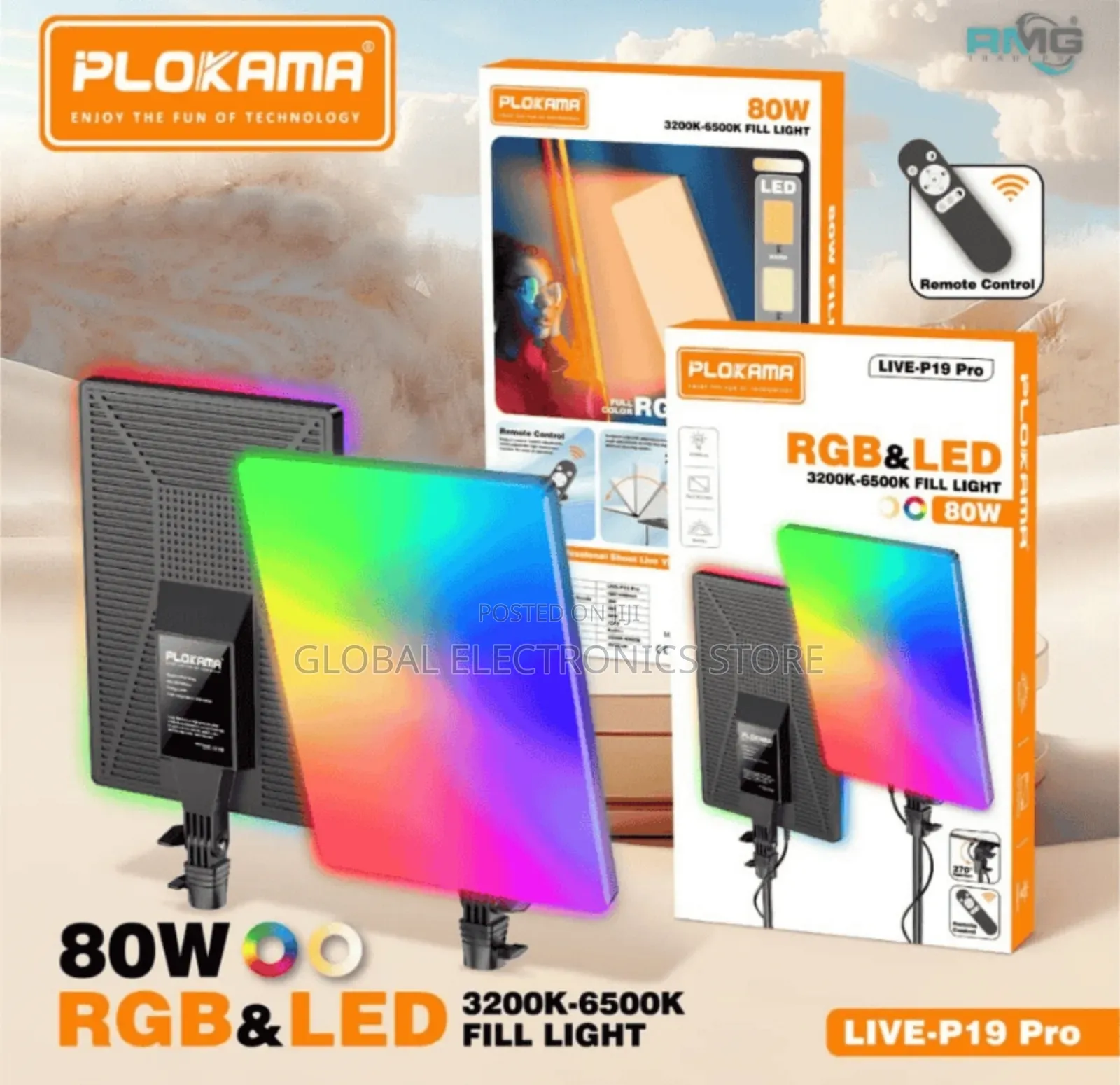Original Plokama Live-P19 Pro RGB Panel Fill Light