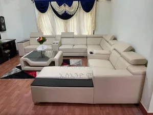 ታላቅ አዳማ Design Sofa With Table Fully Leather