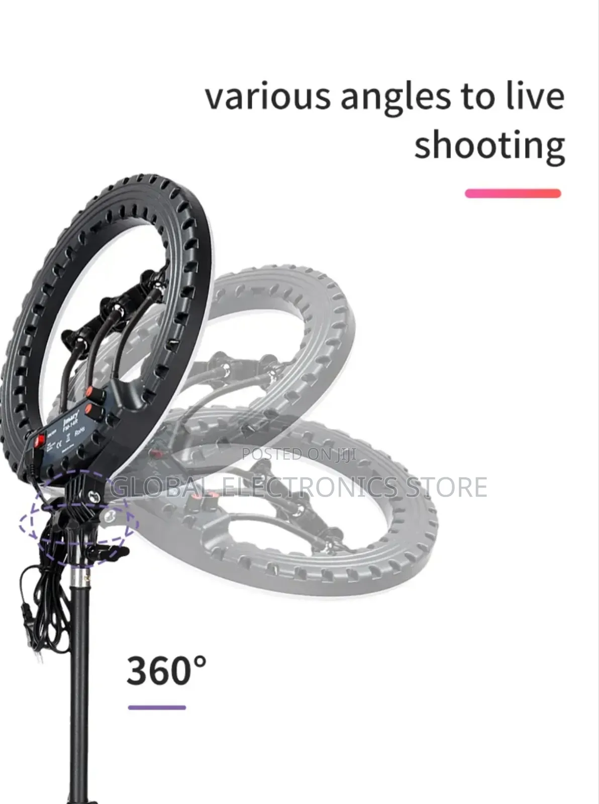 Jmary 14 Inch Fm-14r Professional Dimmable Led Light Ring Light