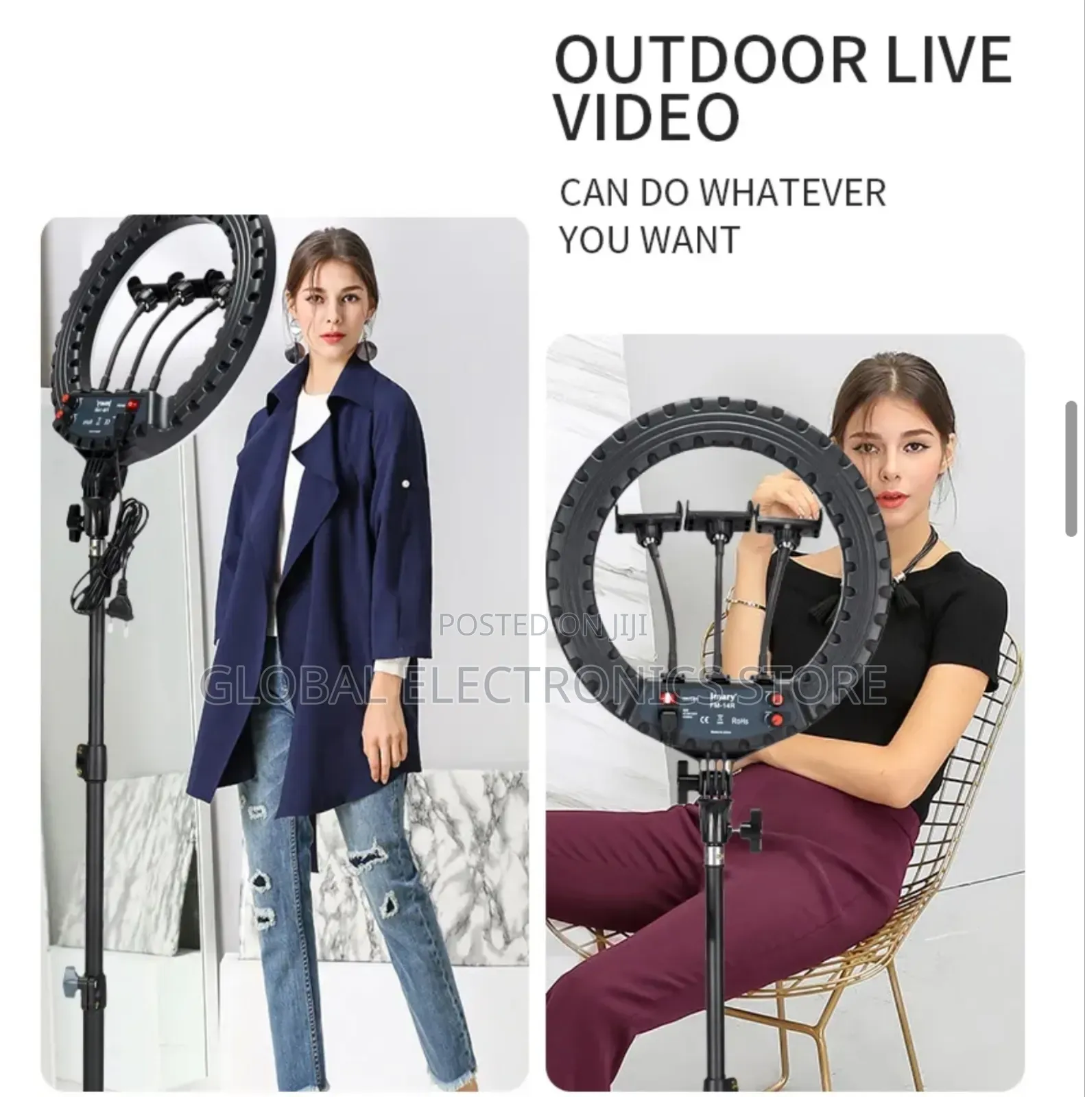 Jmary 14 Inch Fm-14r Professional Dimmable Led Light Ring Light