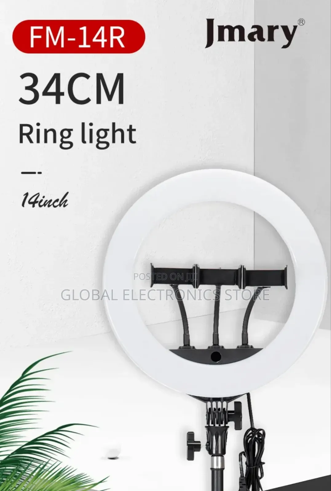 Jmary 14 Inch Fm-14r Professional Dimmable Led Light Ring Light