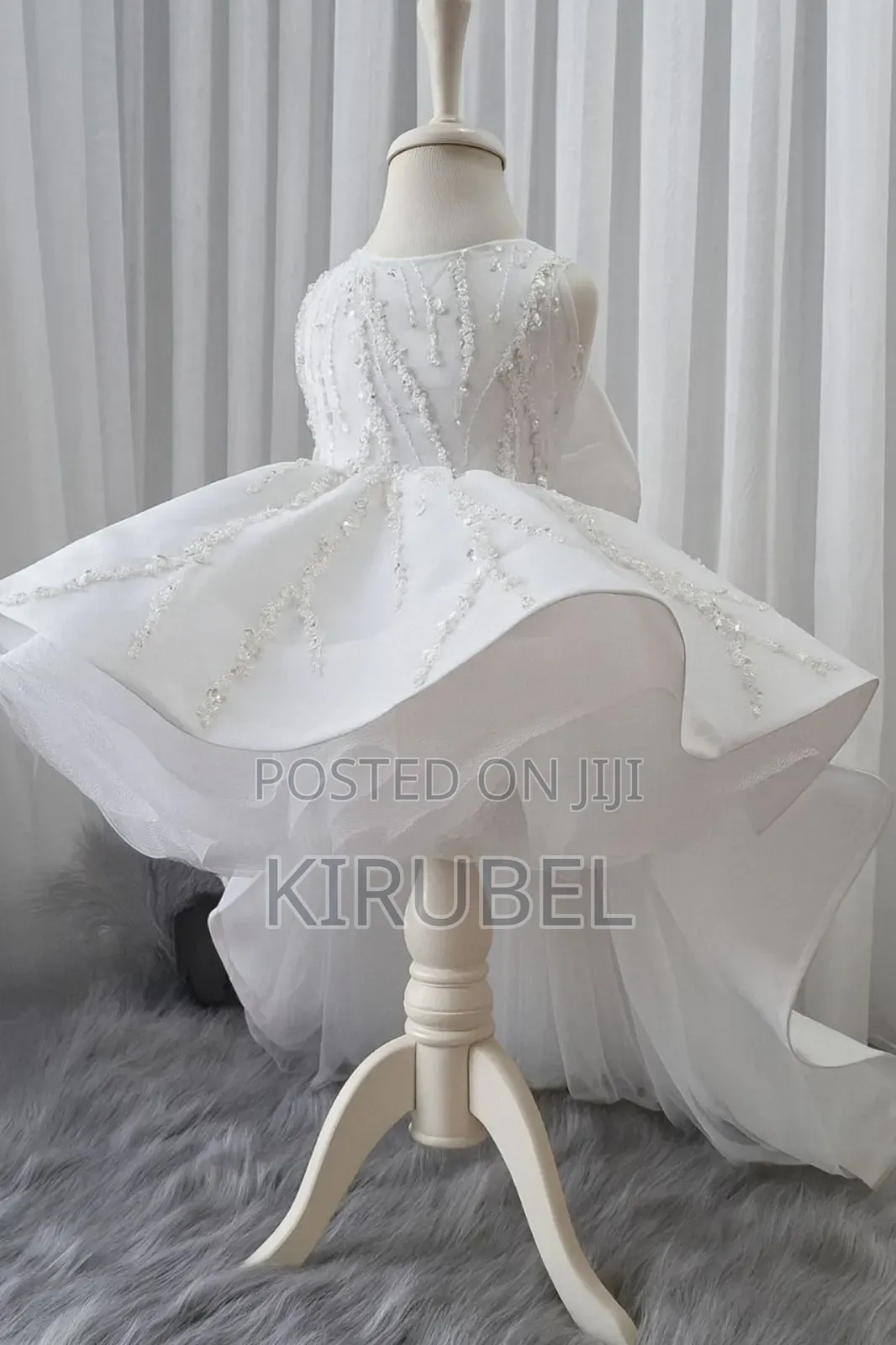 Elegant Girls White Dress |Made to Order by Dyk|