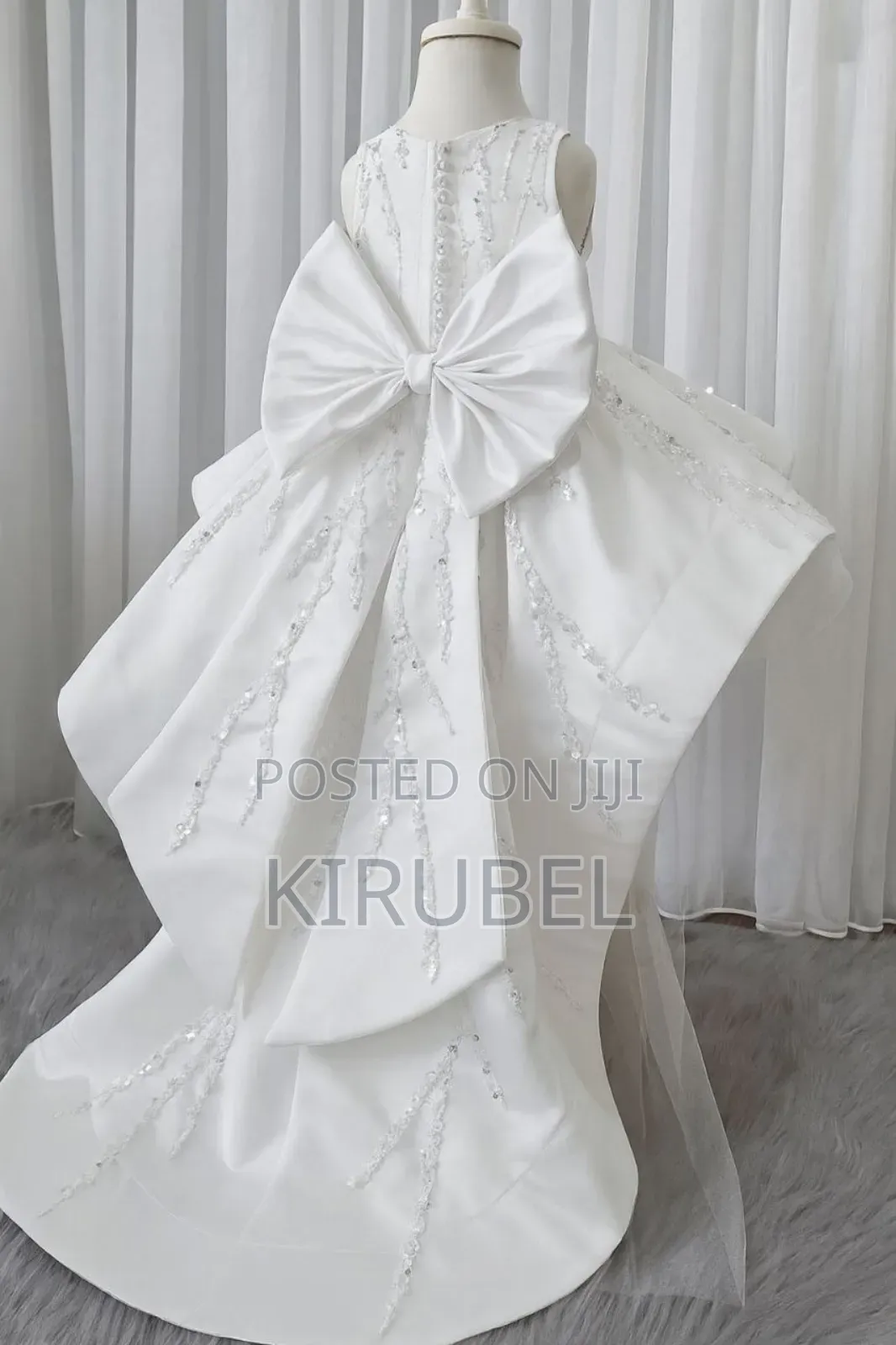 Elegant Girls White Dress |Made to Order by Dyk|