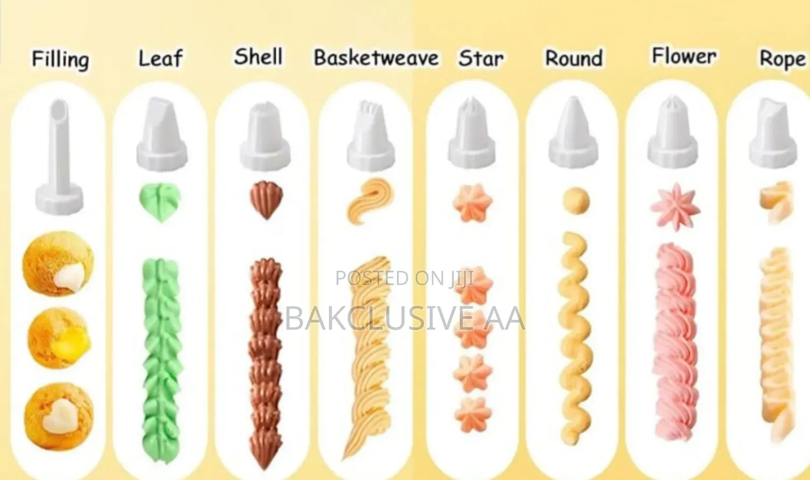 Cake Pipeing Syringe With 8 Nozzles