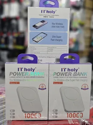 ለአየያዝ ምቹ የሆነ Wireless Power Bank 10000mah (Super Fast Charging )