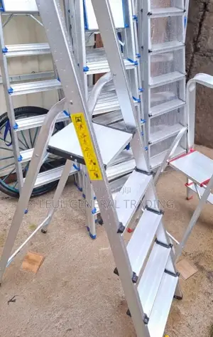Ladder Aluminum Double Sided 5 Step Ladder 5 ደረጃ መሰላል Meselale