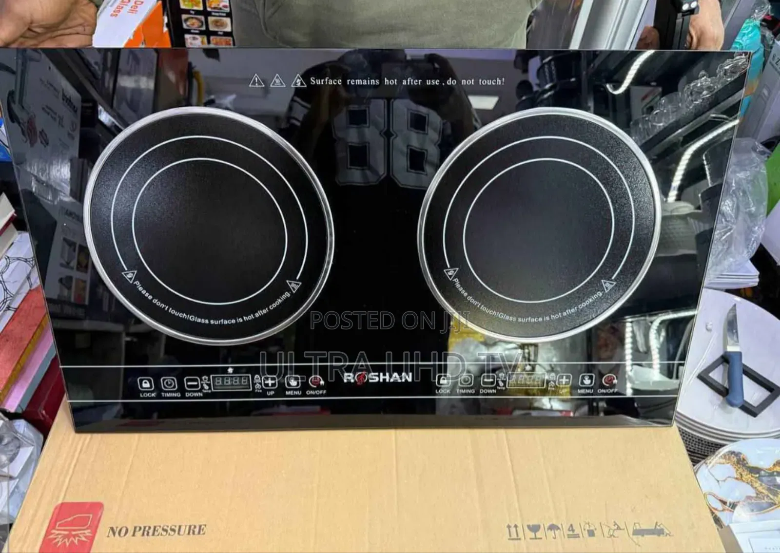 Roshan Digital Touch Stove.Features a Double Infrared Ceramic Cooking