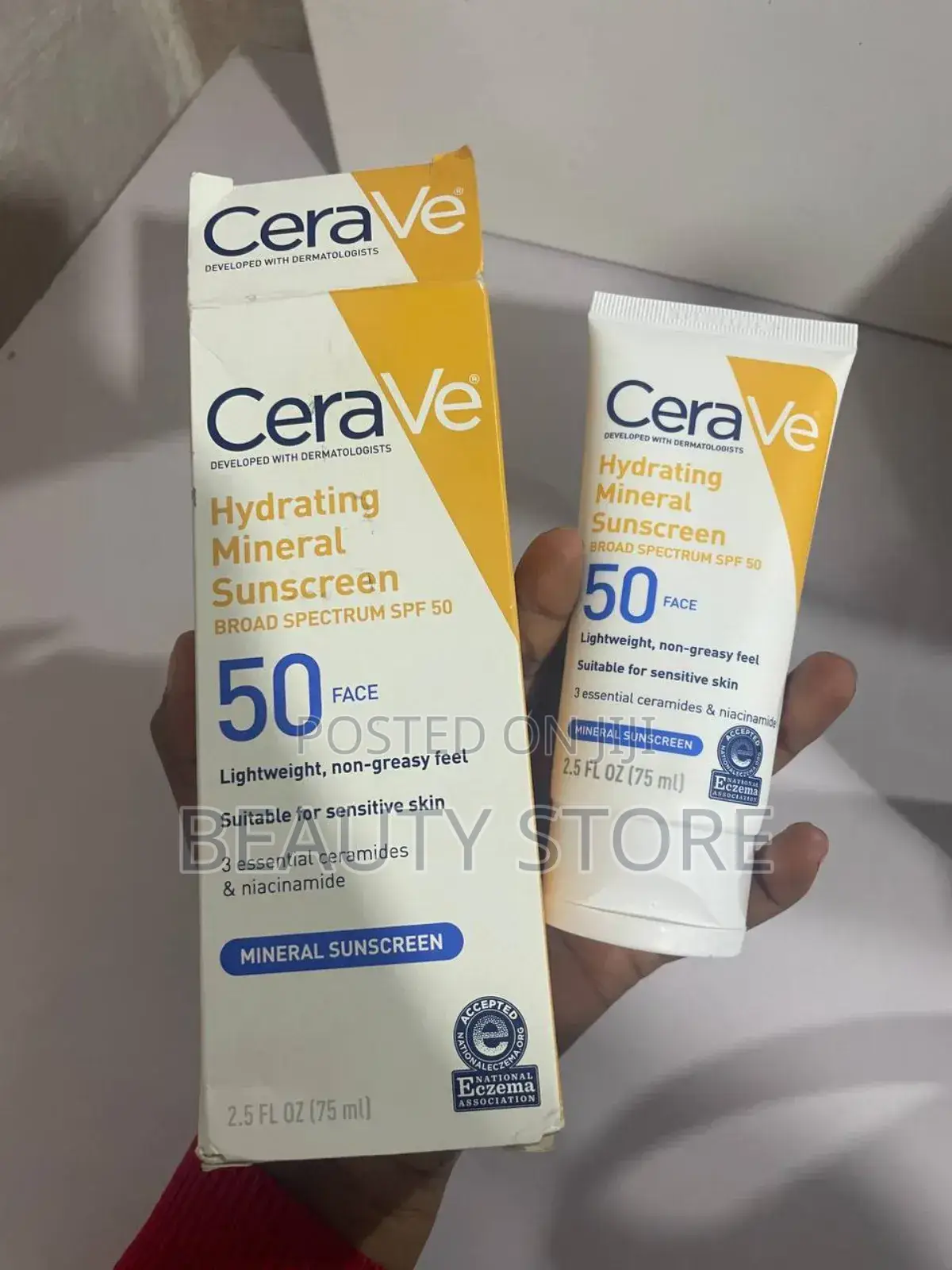 Cerave Hydrating Mineral Sunscreen Broad Spectrum SPF 50