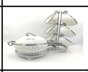 Porcelain Soup Tureen and Bows Set