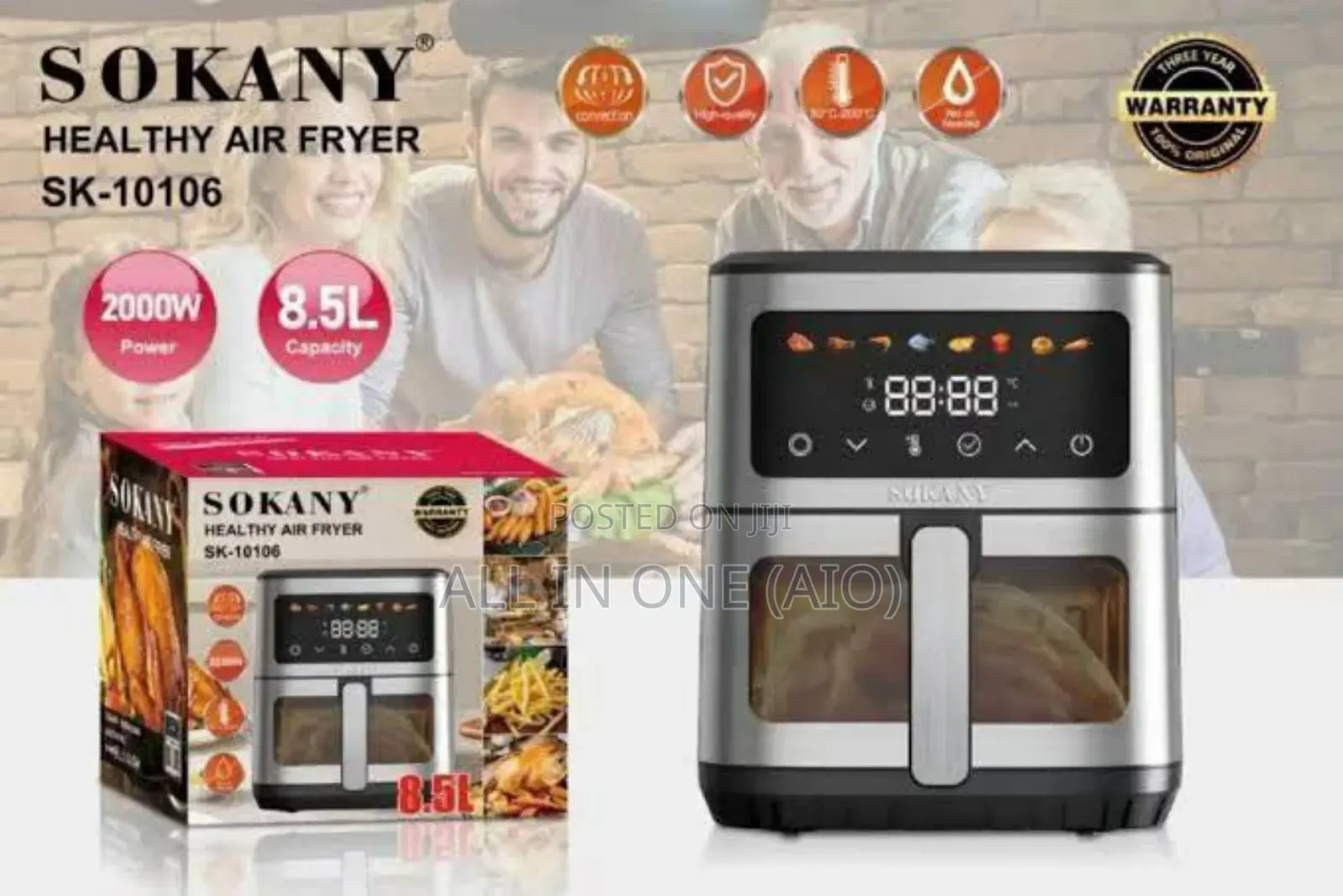 Sokany Healthy Air Fryer Sk-10106 8.5 Liter