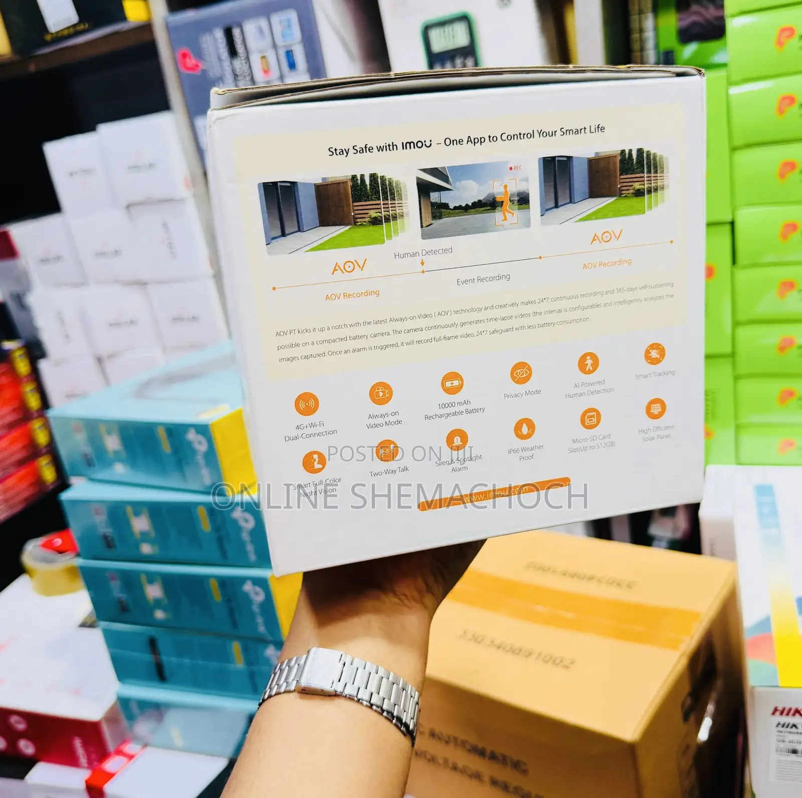 Imou Aov Pt 24/7 Battery-Powered Camera With Solar Panel