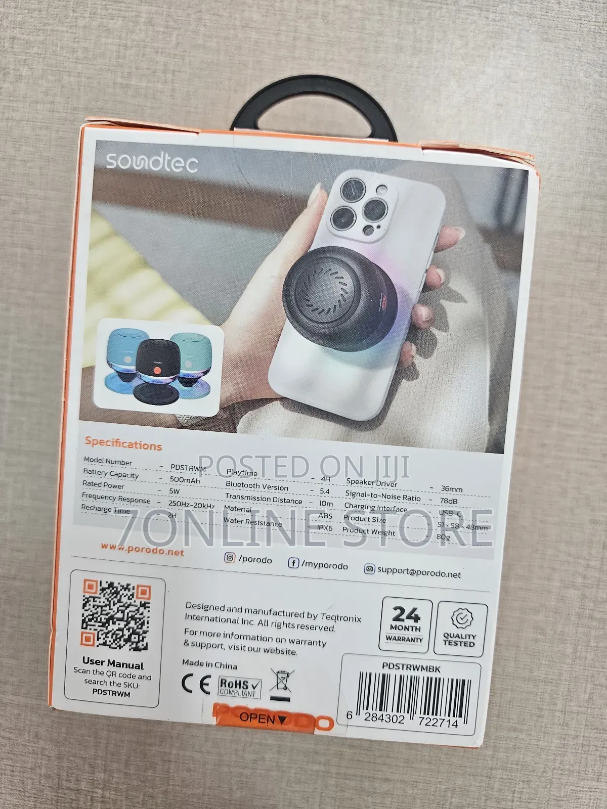 Porodo Magnetic Rgb Mini Speaker