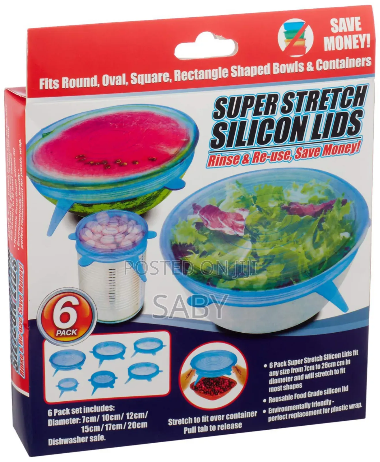 Super Stretch Silicon Lids ( 6 Pack )