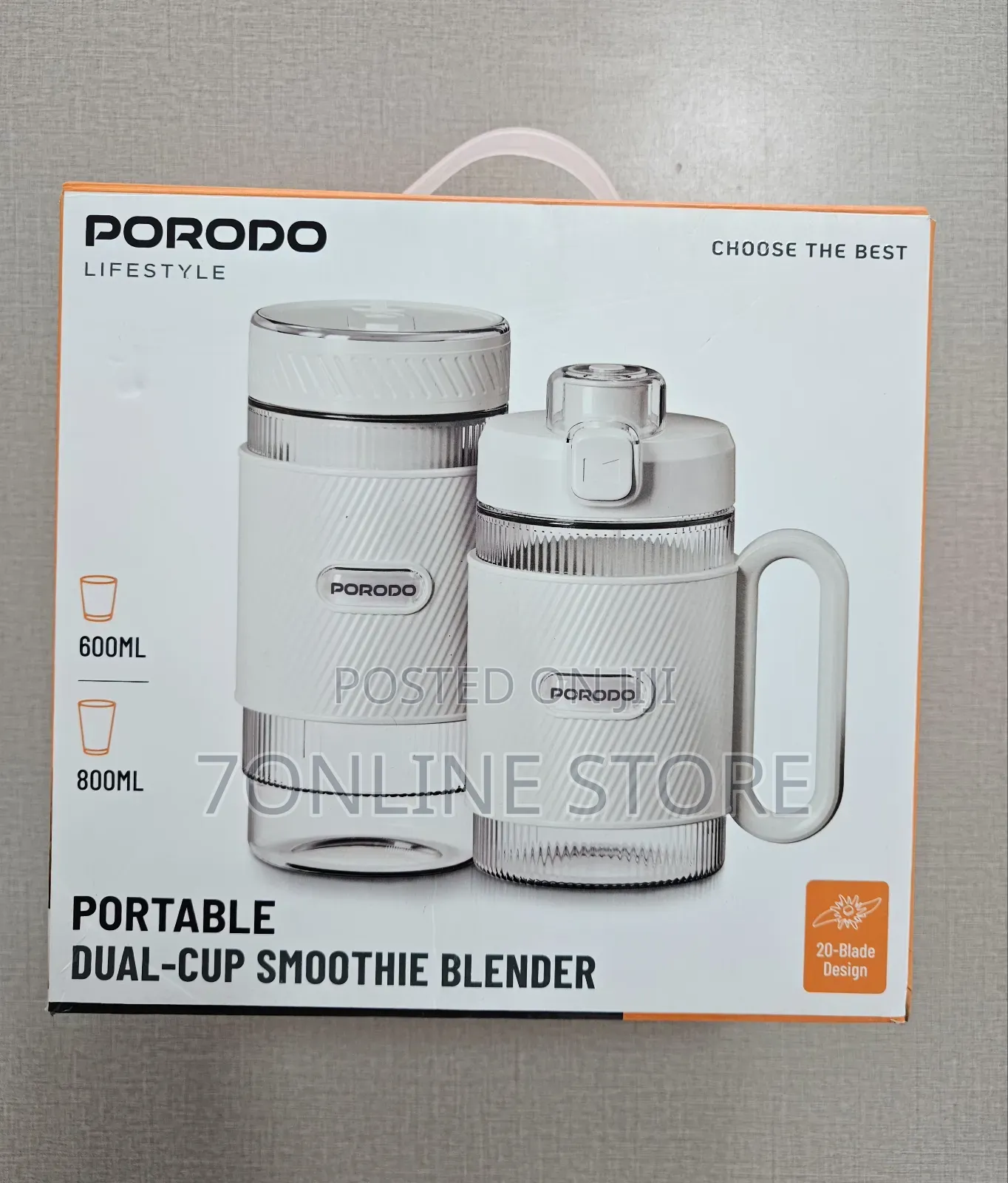Porodo Dual-Cup Smoothie Blender