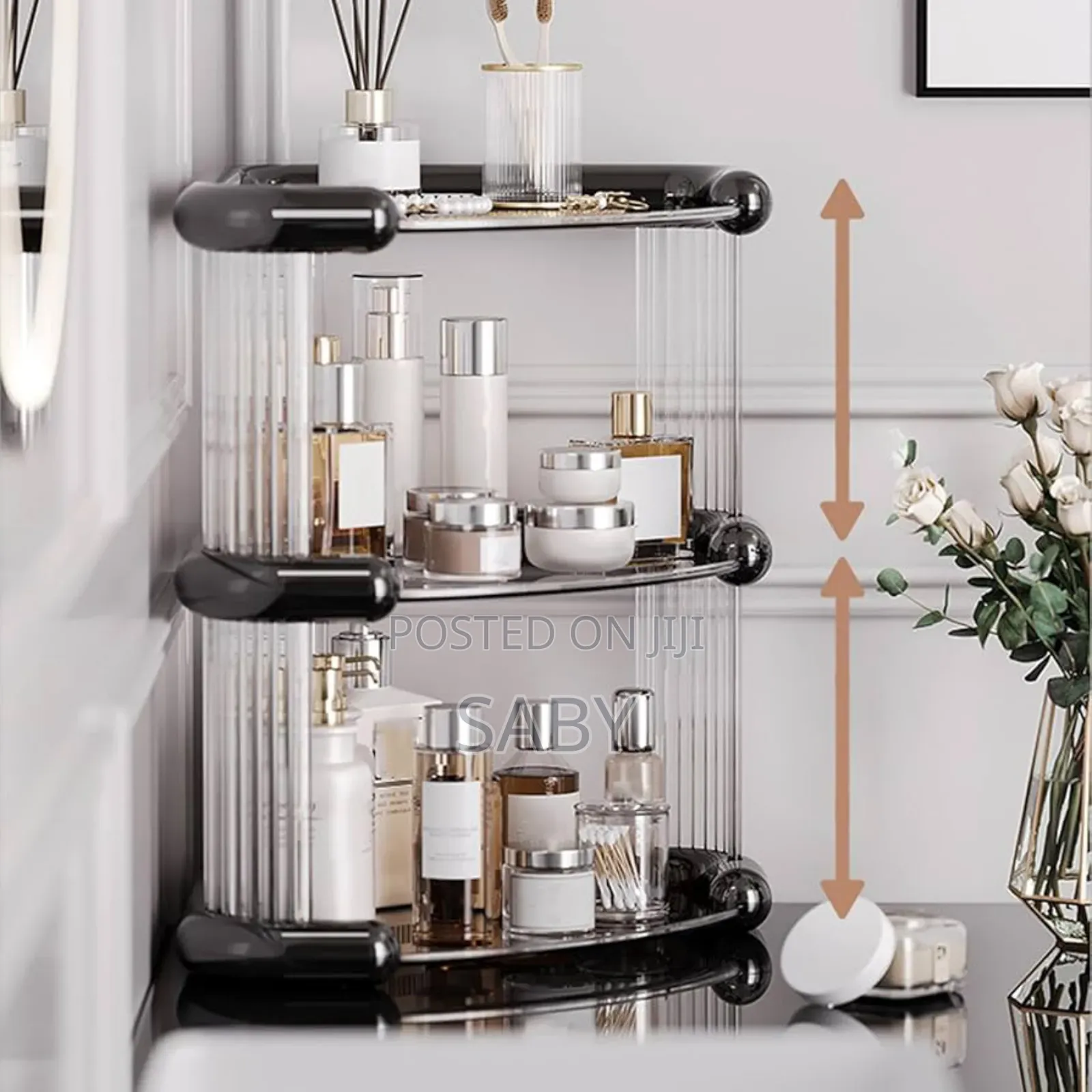 3 Tiers Corner Cosmetics Storage Shelf
