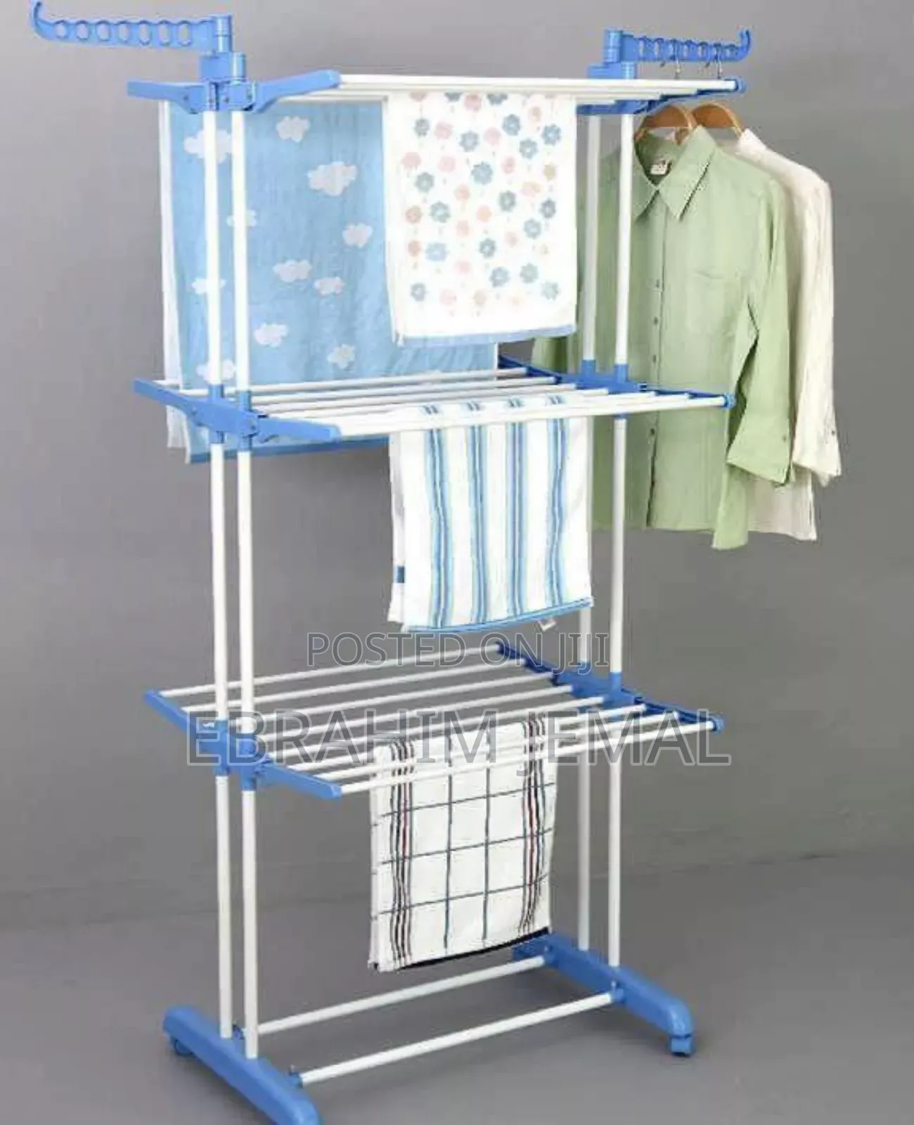 የልብስ ማስጫ (ማድረቂያ) Three Layers of Clothes Hanger